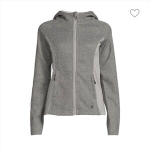 Spyder Constant Gray Fleece Lined Jacket, Full Zip Hoodie Size L, NWT